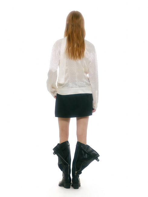 Blouse Transparente Argentée