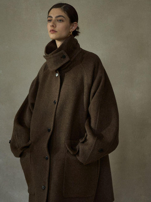 Nimbus Double-Faced Raglan Wool Coat