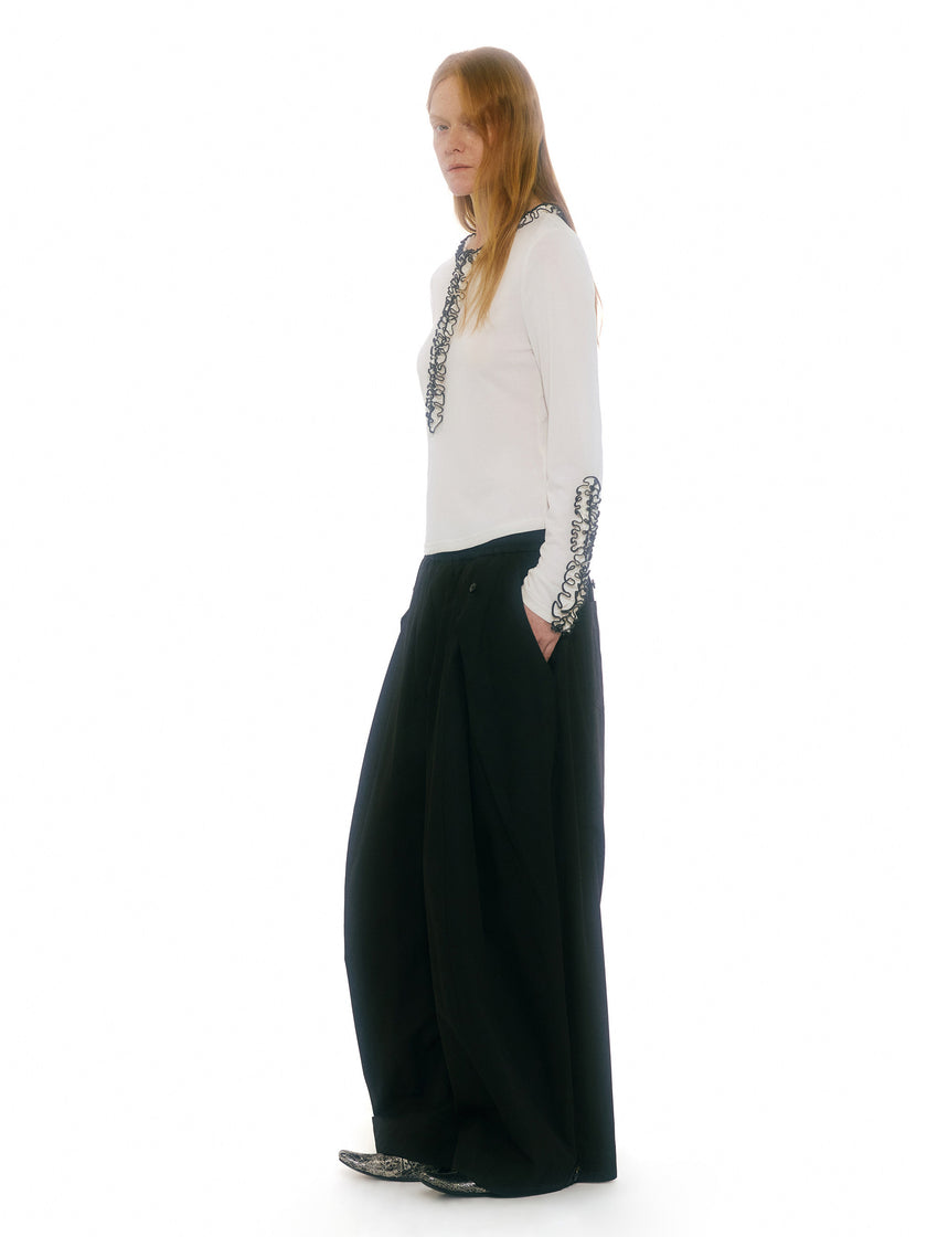 Pantalon Coupe Colonne Ardoise