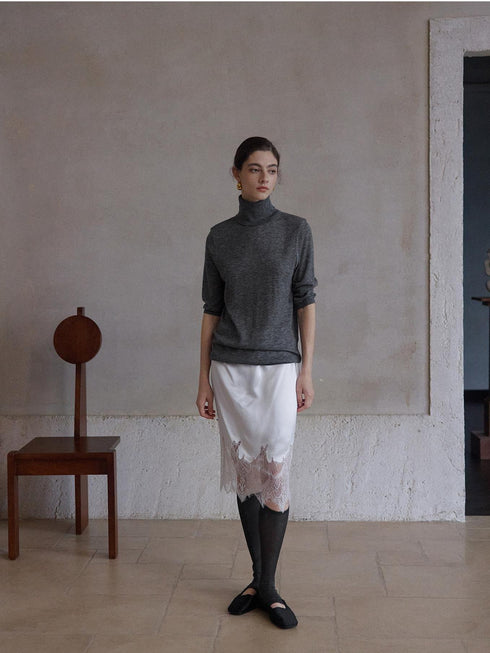 Noelle Wool Ribbed Layer Top