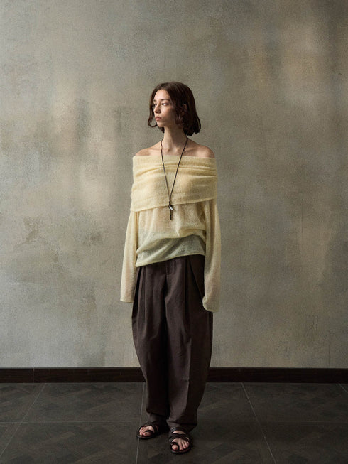 Cala Jersey de Hombros Descubiertos