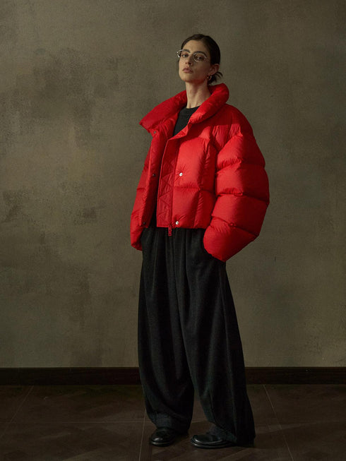 Arcadia Stand-Collar Puffer Jacket