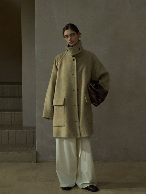 Nimbus Double-Faced Raglan Wool Coat