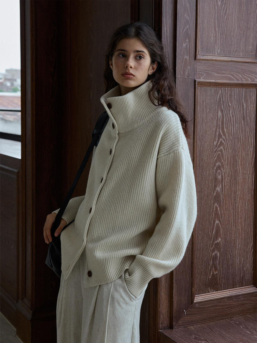 Pull cardigan en laine Glyph