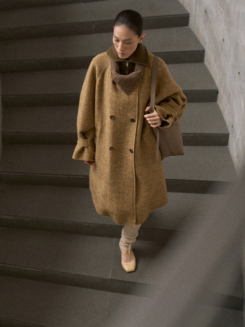 Fjord Manteau en Laine Réversible