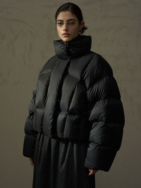 Arcadia Stand-Collar Puffer Jacket