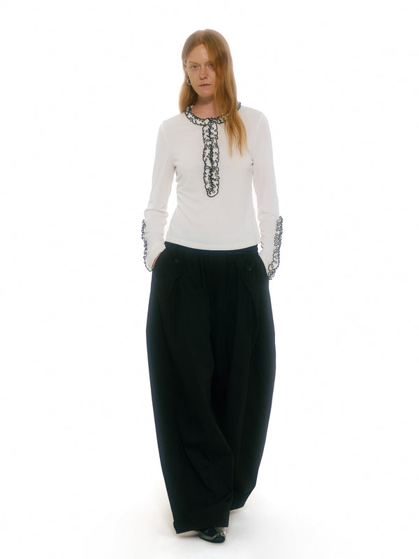 Pantalon Coupe Colonne Ardoise