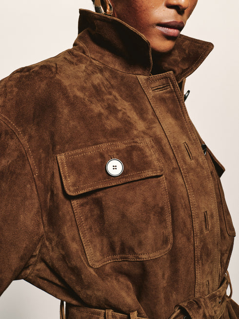 Suede Utility Field Jacket