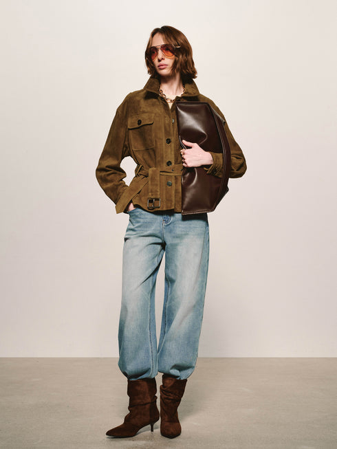 Suede Utility Field Jacket