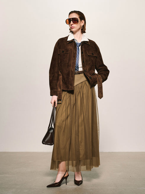 Suede Utility Field Jacket