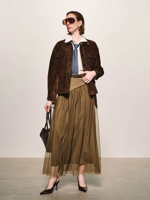 Suede Utility Field Jacket