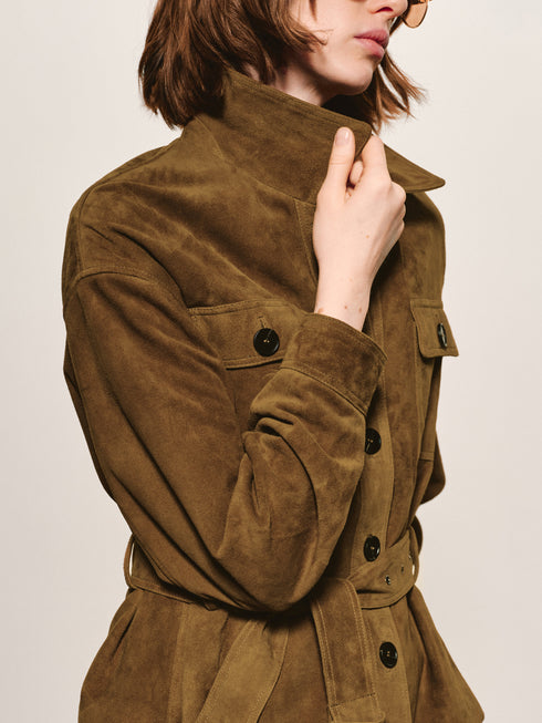 Suede Utility Field Jacket