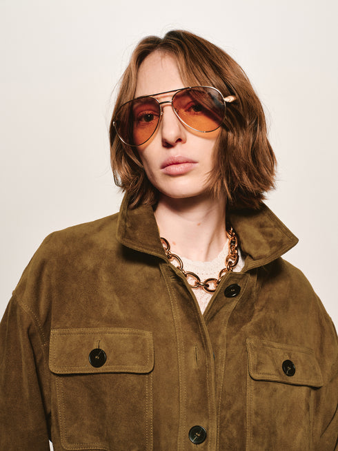 Suede Utility Field Jacket