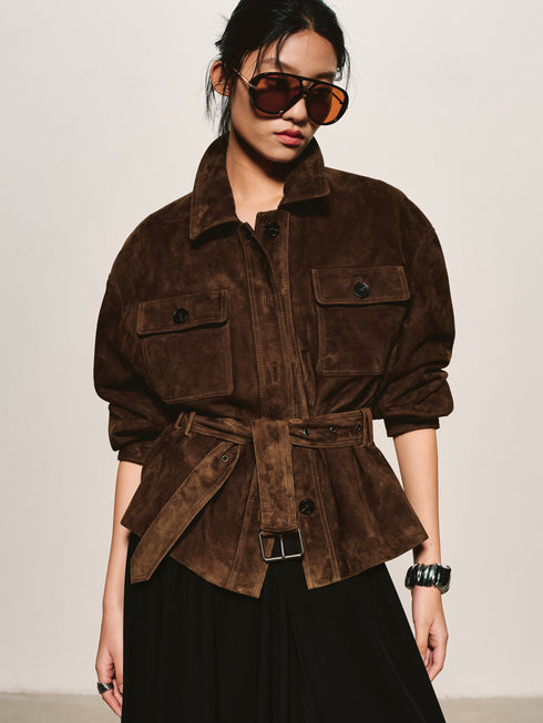 Suede Utility Field Jacket