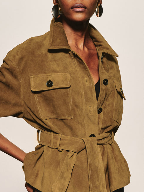 Suede Utility Field Jacket