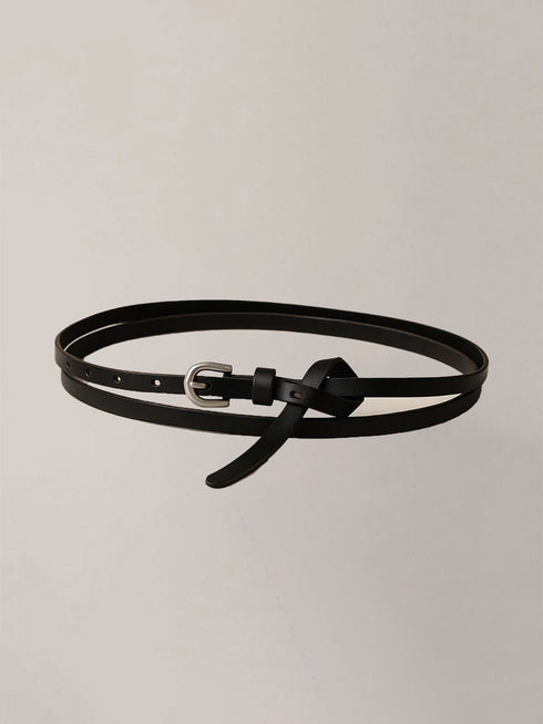 Double Loop Leather Belt
