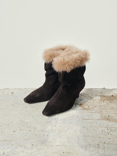 Lumi Wool-Cuff Boots