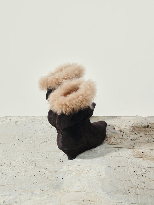 Lumi Wool-Cuff Boots
