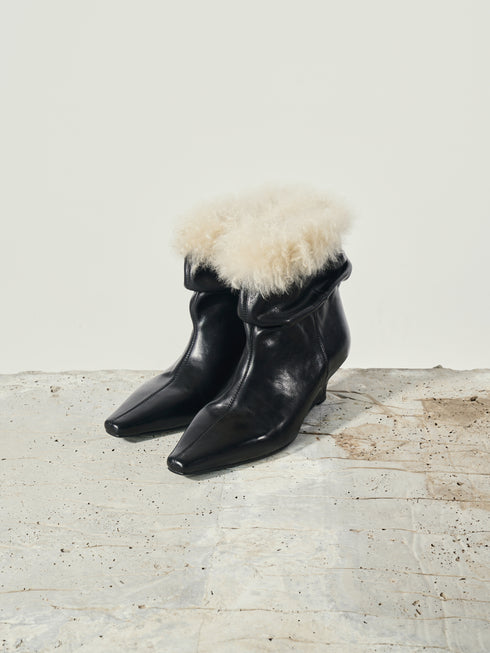 Ylva Wool-Cuff Boots