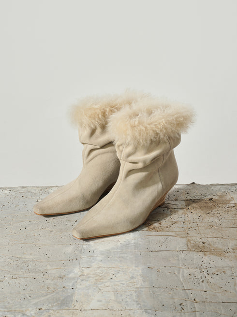 Lumi Wool-Cuff Boots