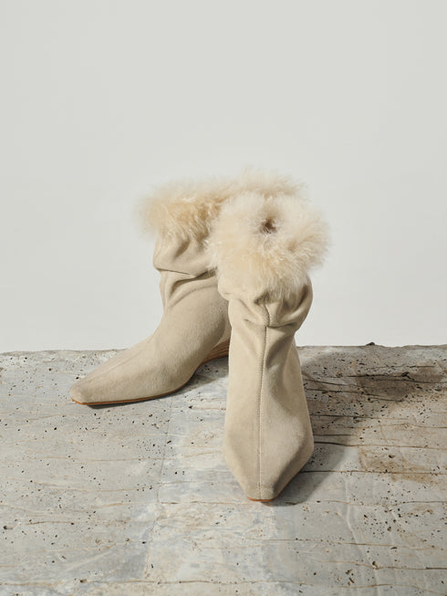 Lumi Wool-Cuff Boots