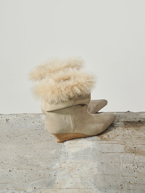 Lumi Wool-Cuff Boots