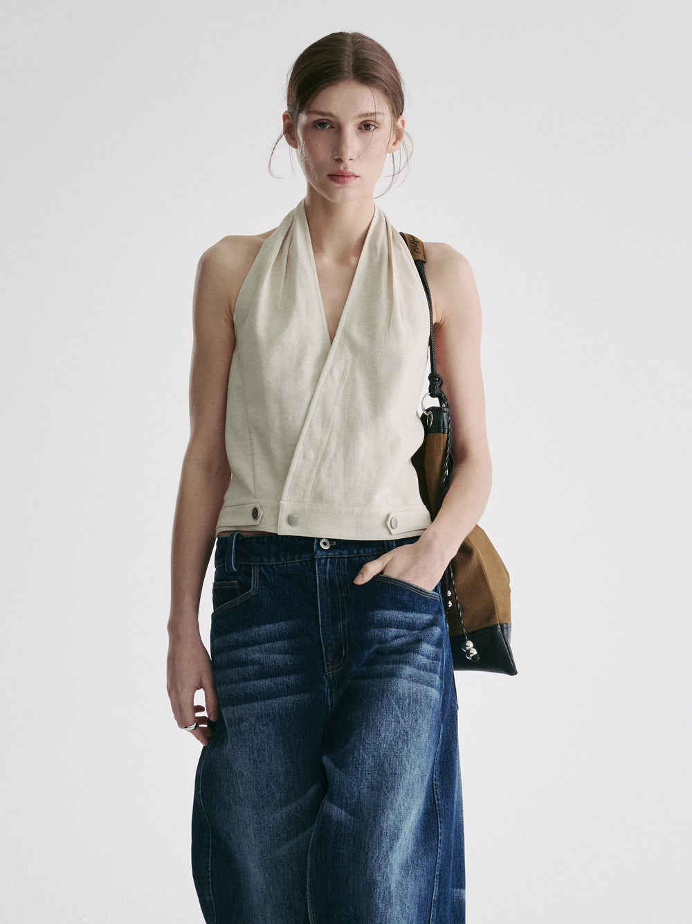 Meridian V-Neck Halter Top