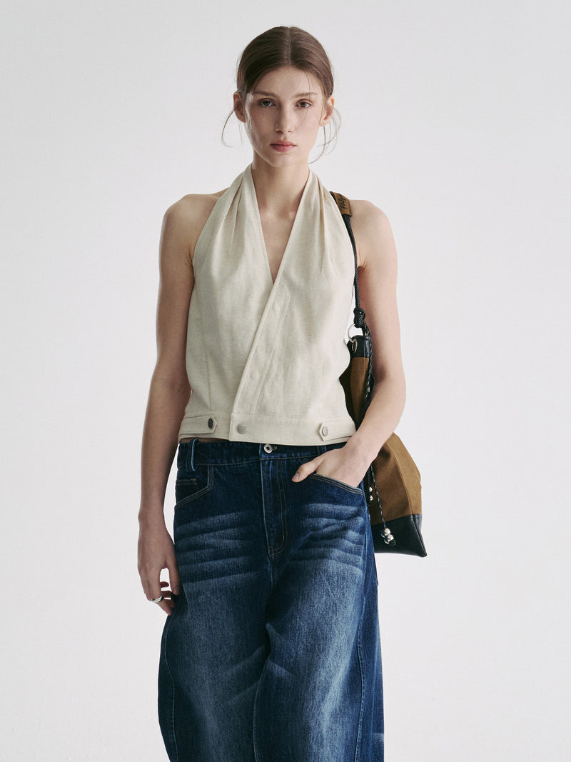 Meridian V-Neck Halter Top