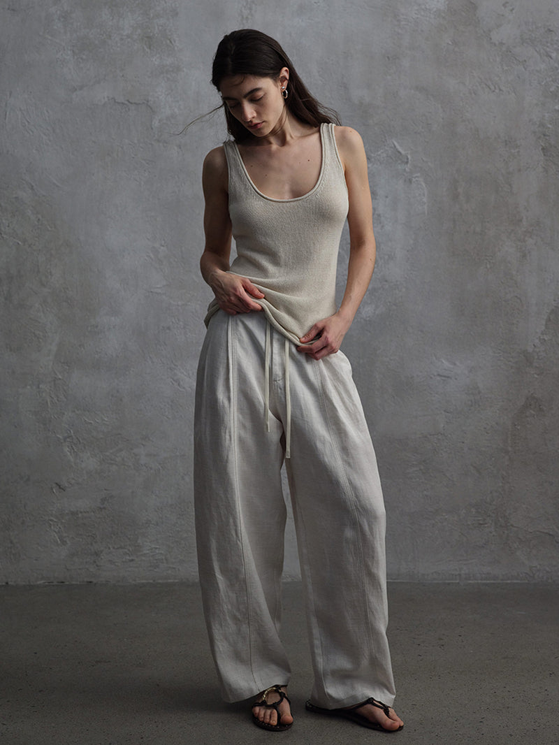 Nocturne Lyocell-Linen Trousers