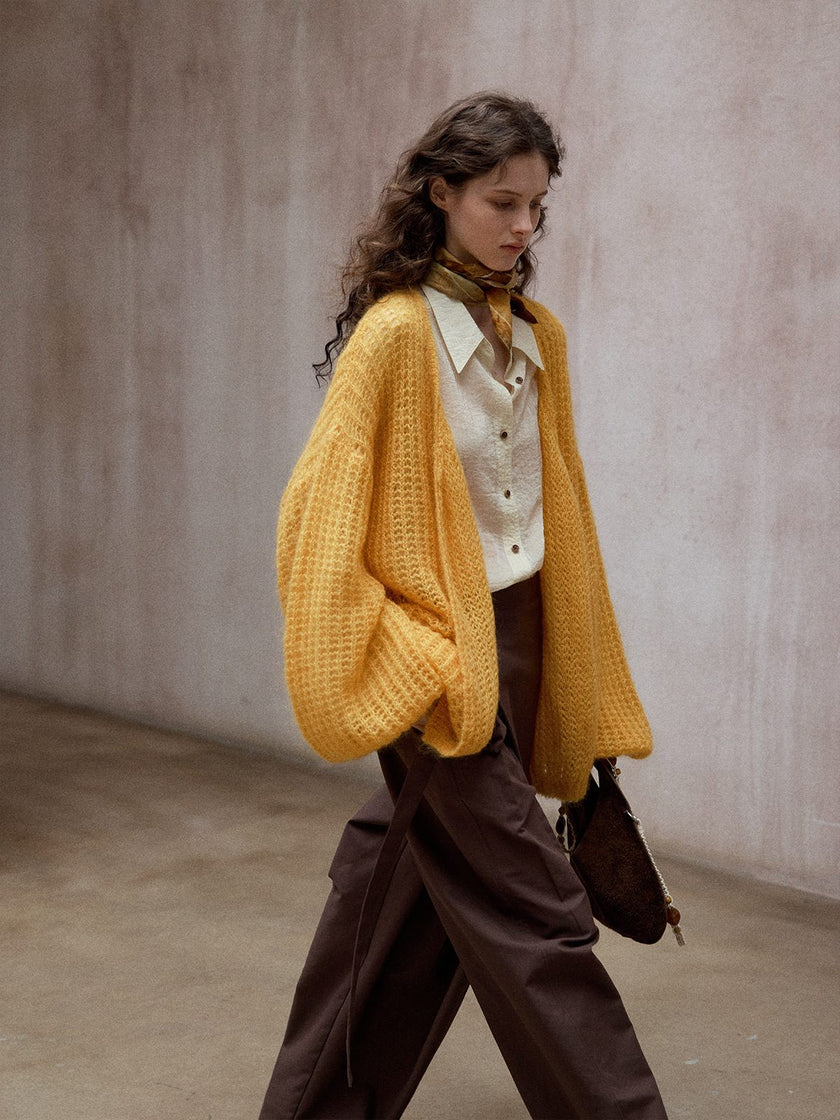 Fluffaint Weave Cardigan