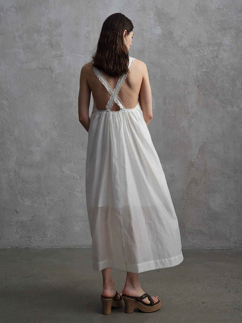 Vapor Embroidered Vest Dress