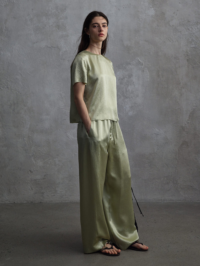 Eclipse Satin Column Trousers