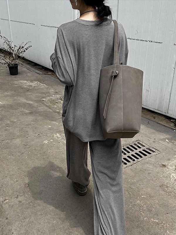 Vume Bolso Bucket de Gamuza