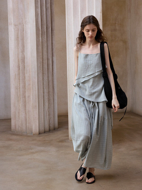 Rika Bulb Skirt - Gray Green