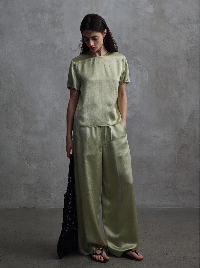 Eclipse Satin Column Trousers