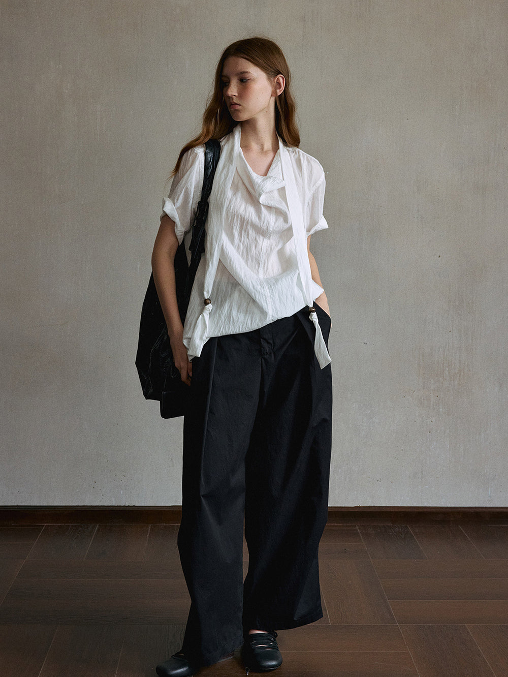 Lumen Pleated Wide-Leg