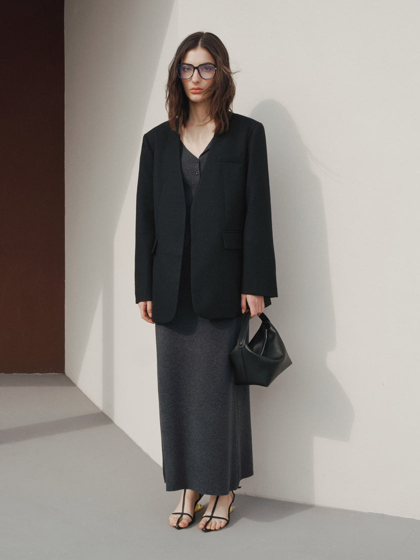 Blazer en laine structurée