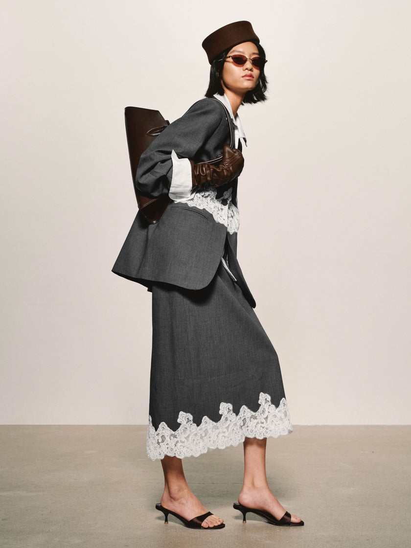 Filigree Spliced Blazer