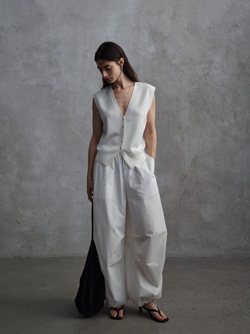 Frost Textured V-Neck Vest