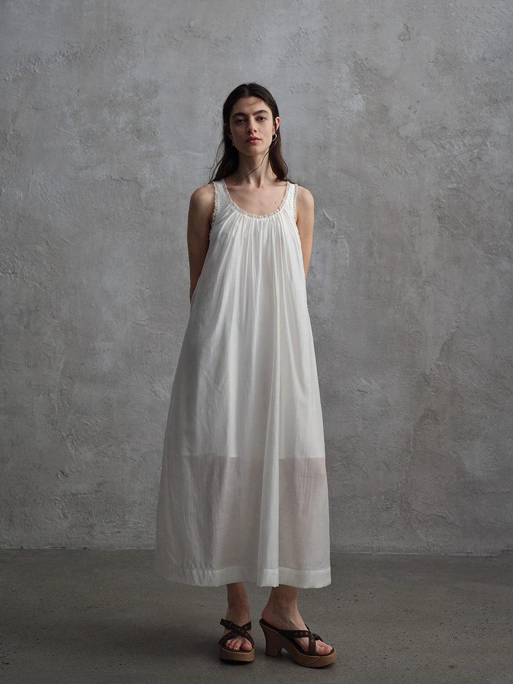 Vapor Embroidered Vest Dress