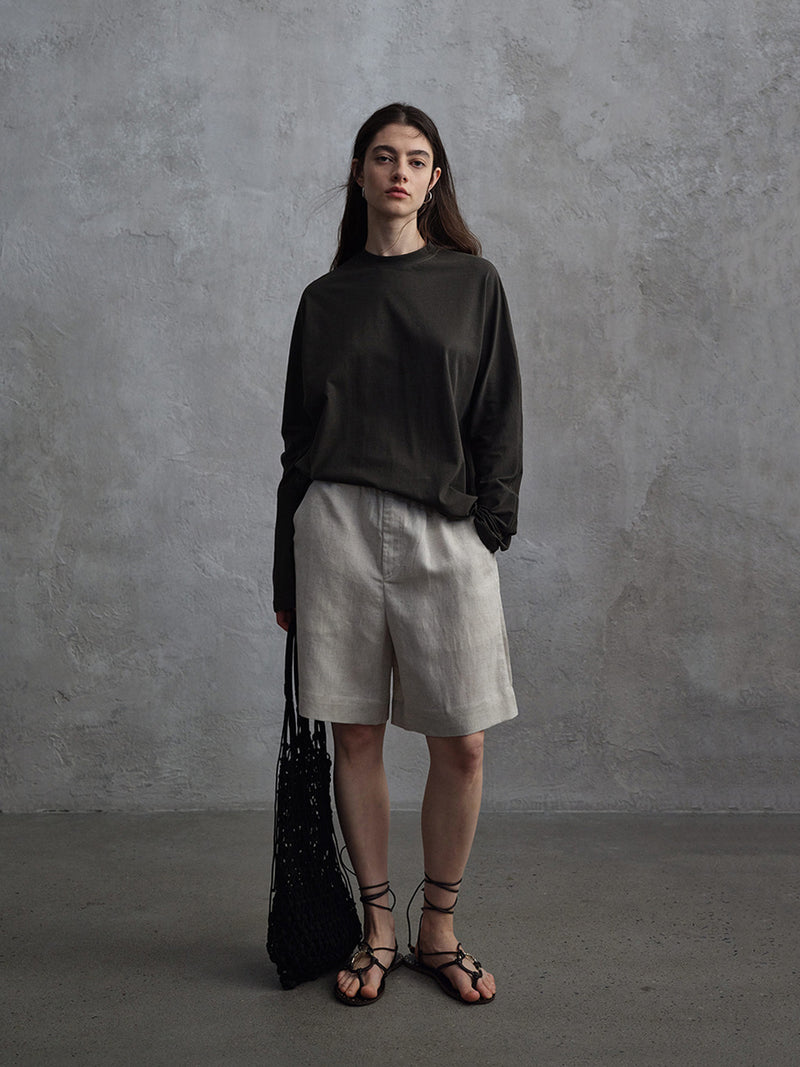 Sombra Textured A-Line Shorts