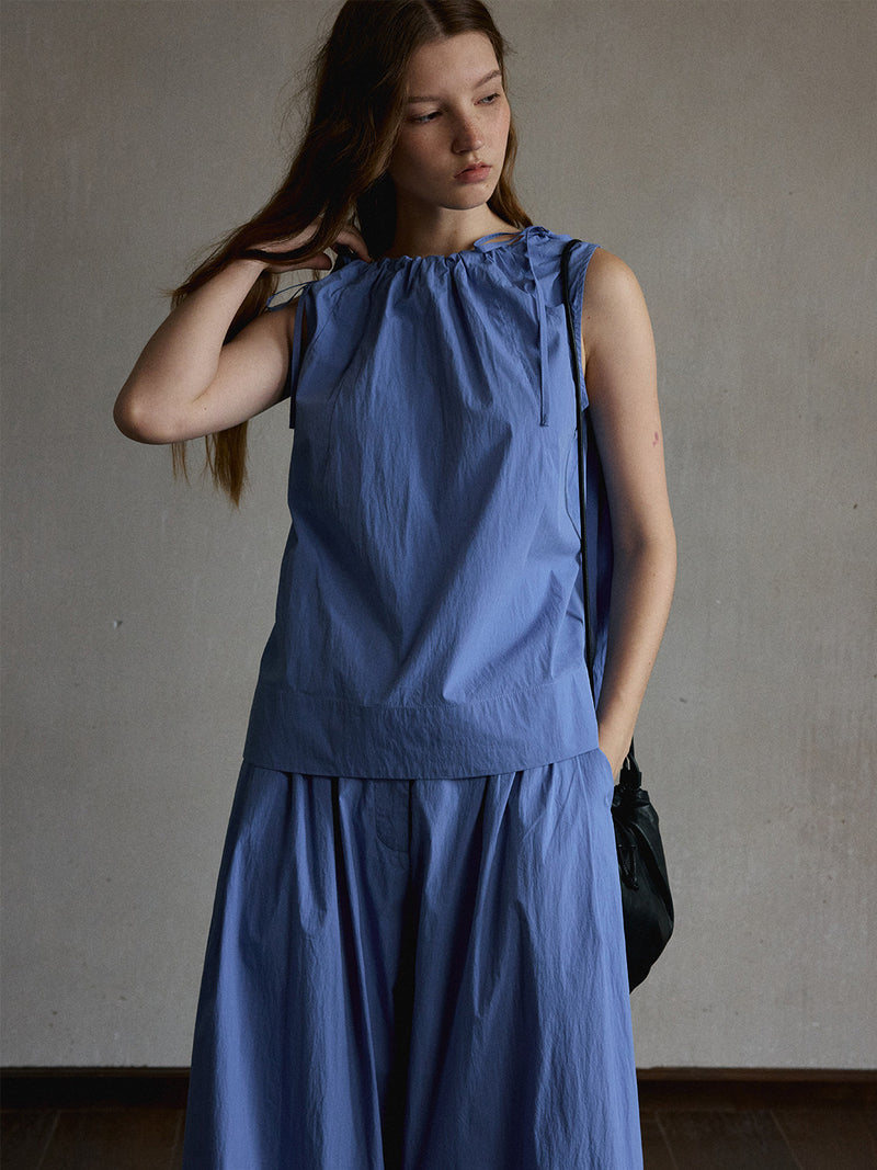 Haze Drawstring Boatneck Top