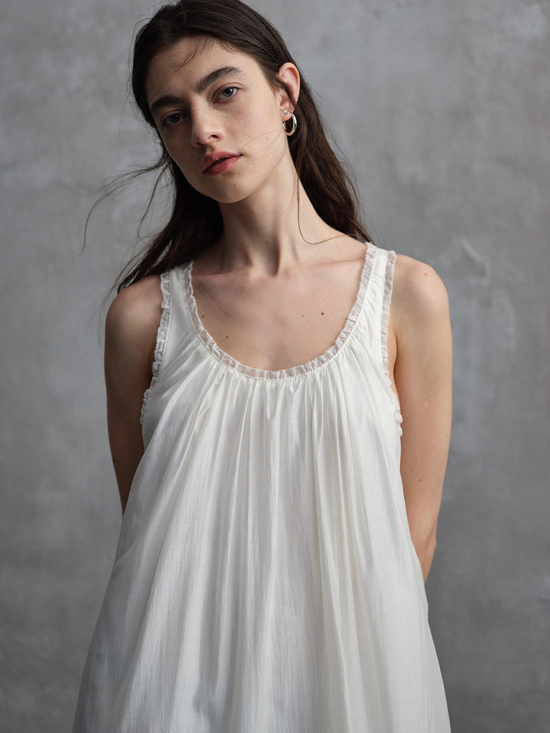 Vapor Embroidered Vest Dress