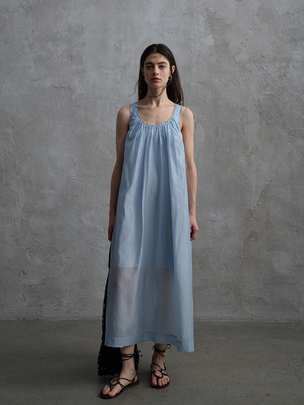 Vapor Embroidered Vest Dress