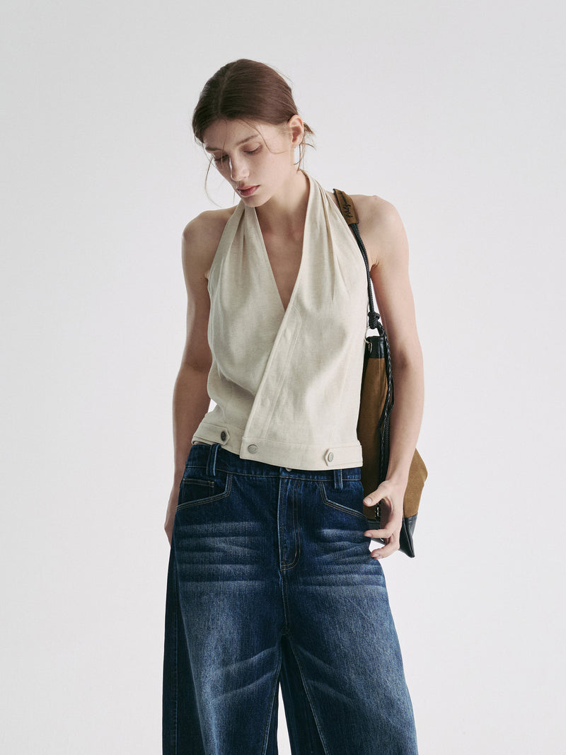 Meridian V-Neck Halter Top