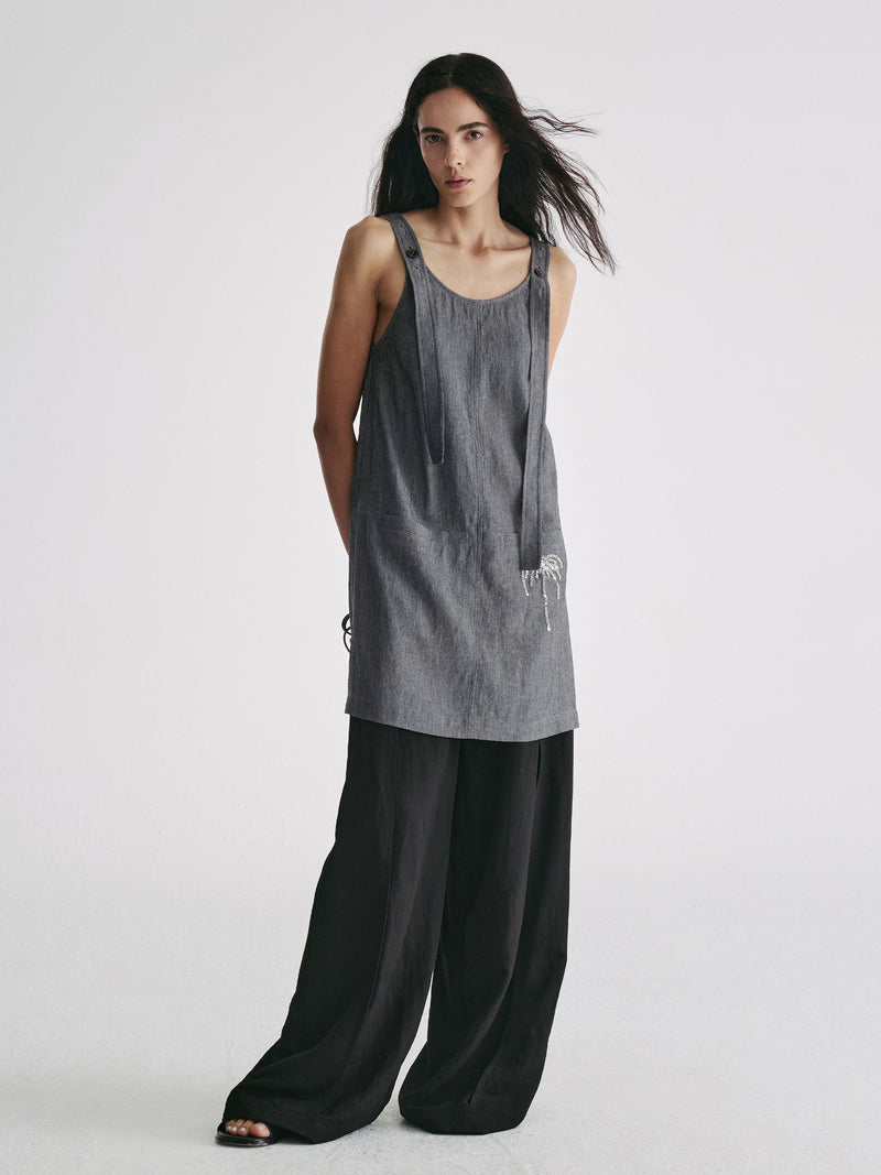 Lucent Textured Wide-Leg