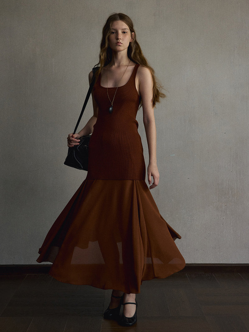 Veyra Sheer-Panel Dress Set
