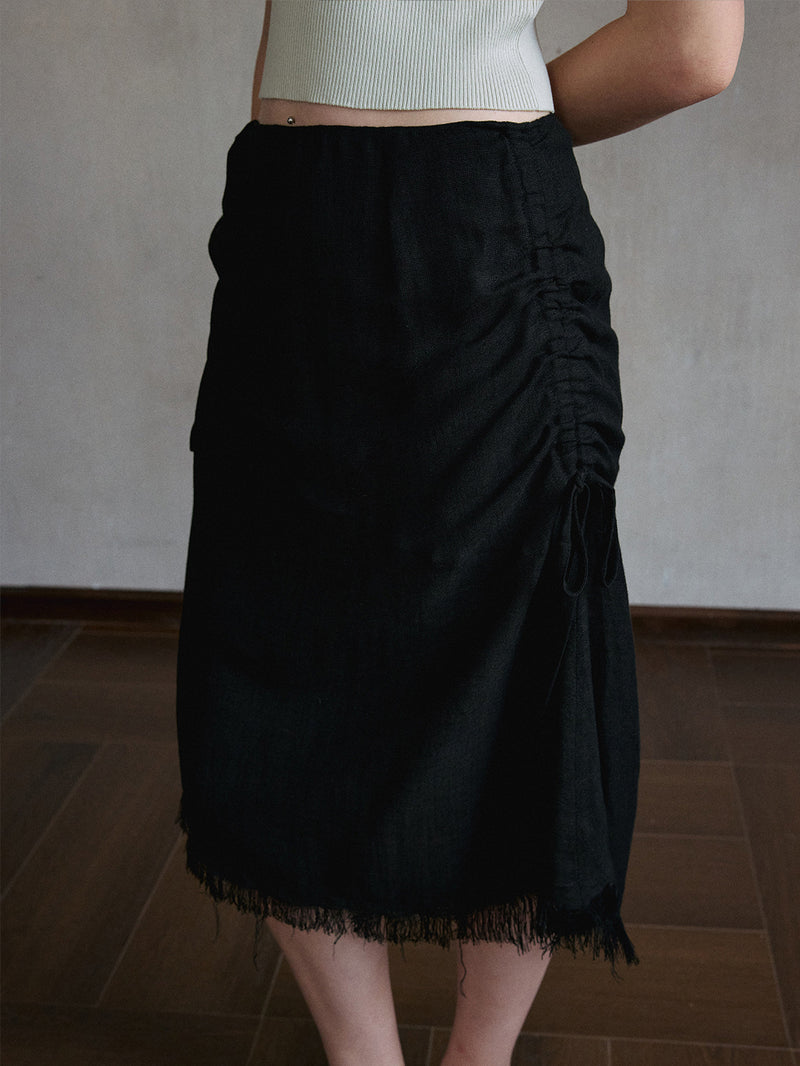 Eclipse Raw Hem Skirt