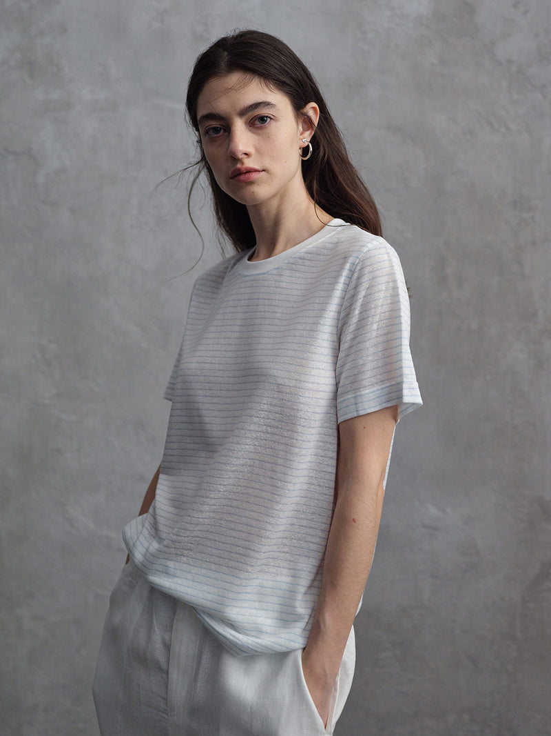 Cinder Lyocell  Striped Tee