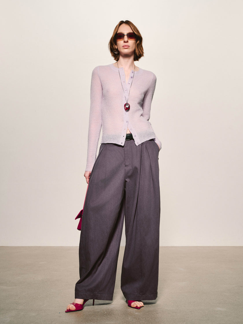 Cárdigan vaporoso transparente